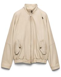 Prada - Nappa Leather Blouson Jacket - Lyst