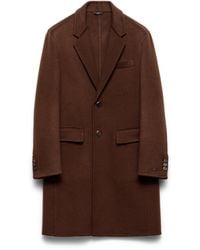 Prada - Single-Breasted Cashmere Coat - Lyst