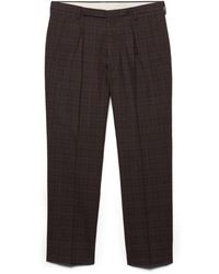 Prada - Prince Of Wales Check Wool Pants - Lyst
