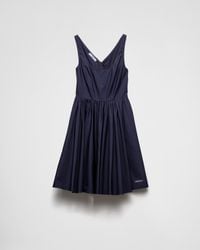 Prada - Robe En Coton - Lyst