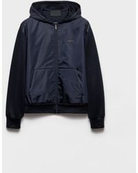 Prada - Sweat À Capuche En Coton Technique Et Re-Nylon - Lyst