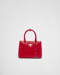 Prada - Galleria Mini Bag Aus Lackleder - Lyst