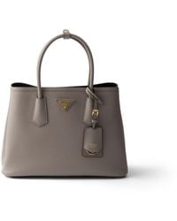 Prada - Double Medium Saffiano Leather Bag - Lyst