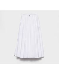 Prada - Reversible Cotton Jersey And Re-Nylon Circle Skirt - Lyst