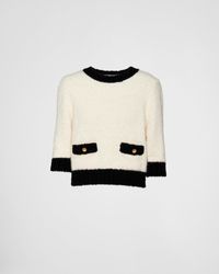 Prada - Cashmere And Silk Crew-neck Sweater - Lyst