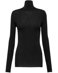 Prada - Superfine Wool Turtleneck Sweater - Lyst