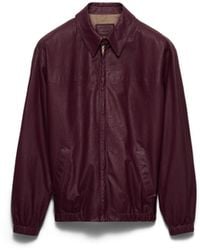 Prada - Nappa Leather Jacket, Plum - Lyst