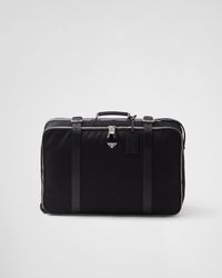 Prada - Small Re-Nylon And Saffiano Leather Suitcase - Lyst