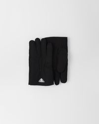 Prada - Suede Sheepskin Gloves - Lyst