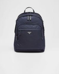 Prada - Re-Nylon And Saffiano Leather Backpack - Lyst