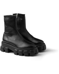 Prada - Botines Monolith De Napa Elástica, Mujer, Talla - Lyst