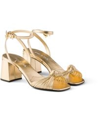 Prada - Sandalen Aus Mordoré-Nappaleder, Damen, Größe - Lyst