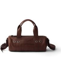 Prada - Route Large Leather Top-Handle Bag - Lyst