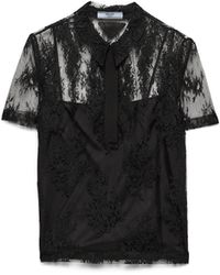 Prada - Top De Encaje, Mujer, Talla - Lyst