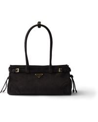 Prada - Bonnie Medium Suede Handbag - Lyst