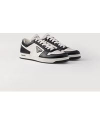 Prada - Downtown Colour-Block Leather Sneakers - Lyst