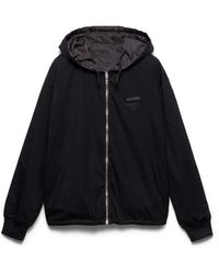 Prada - Sudadera Con Capucha De Punto Reversible, Mujer, Talla - Lyst