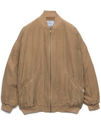 Prada - Old Silk Bomber Jacket - Lyst