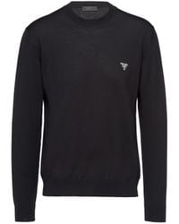 Prada - Wool Crewneck Sweater - Lyst
