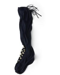 Prada - Embroidered Over-The-Knee Cotton Socks - Lyst
