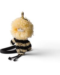 Prada - Soft Robot Knit Keychain Charm - Lyst