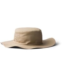 Prada - Wide-Brimmed Drill Hat - Lyst