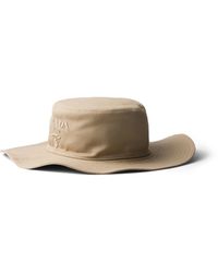 Prada - Wide-Brimmed Drill Hat - Lyst