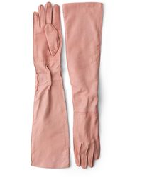Prada - Leather Long Gloves, Size 6,5 - Lyst