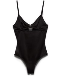 Prada - Interlock Fabric One-Piece Swimsuit - Lyst