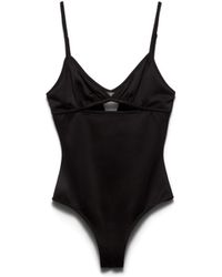 Prada - Interlock Fabric One-Piece Swimsuit - Lyst