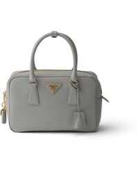 Prada - Small Saffiano Leather Top-Handle Bag - Lyst
