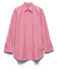 Prada - Hemd Aus Popeline, Damen, Größe - Lyst