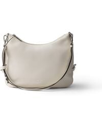 Prada - Fold Large Leather Shoulder Bag - Lyst