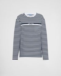 Prada - Printed Jersey T-Shirt - Lyst