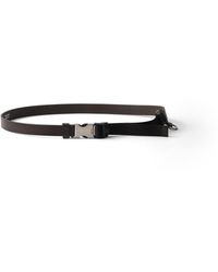 Prada - Cinturón De Piel Y Cinta De Nylon Tejido, Hombre, Talla - Lyst