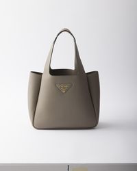 Prada - Liaison Small Leather Tote Bag - Lyst