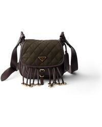 Prada - Corsaire Re-Nylon And Leather Mini Shoulder Bag - Lyst