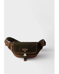 Prada - Re-Nylon And Suede Belt Bag - Lyst