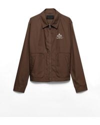 Prada - Cotton Blend Blouson Jacket - Lyst