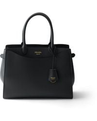Prada - Prelude Large Leather Handbag - Lyst