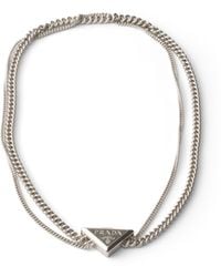 Prada - Collier En Métal, Homme, Taille - Lyst