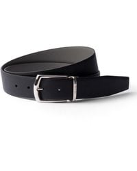 Prada - Cinturón De Piel Saffiano Reversible - Lyst