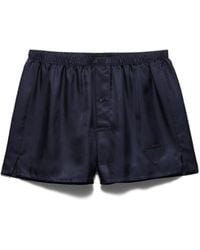 Prada - Silk Boxer Shorts - Lyst