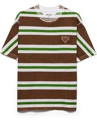 Prada - Printed Cotton T-Shirt - Lyst