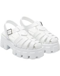 Prada - Sandalen Monolith Aus Lederimitat - Lyst