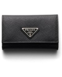 Prada - Saffiano Leather Key Case - Lyst