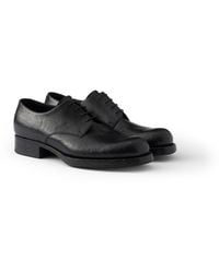 Prada - Antiqued Leather Lace-Up Shoes - Lyst
