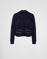 Prada - Shetland Wool Crew-Neck Sweater - Lyst