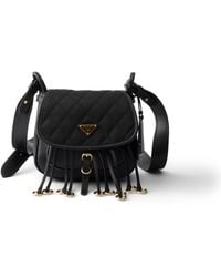 Prada - Corsaire Re-Nylon And Leather Mini Shoulder Bag - Lyst