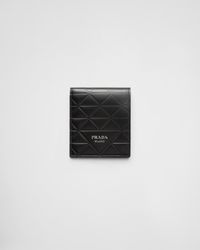 Prada - Brushed Leather Wallet - Lyst
